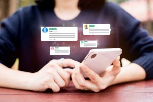 Woman Messages Mobile Phone | Navazon Digital