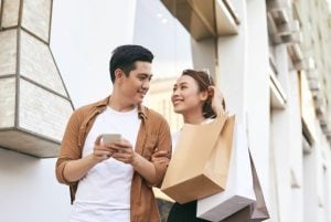 Young Asian Couple Shopping Crop | Navazon Digital