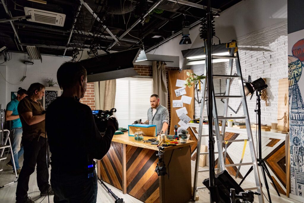 video team filming a man doing a cooking show | Navazon Digital