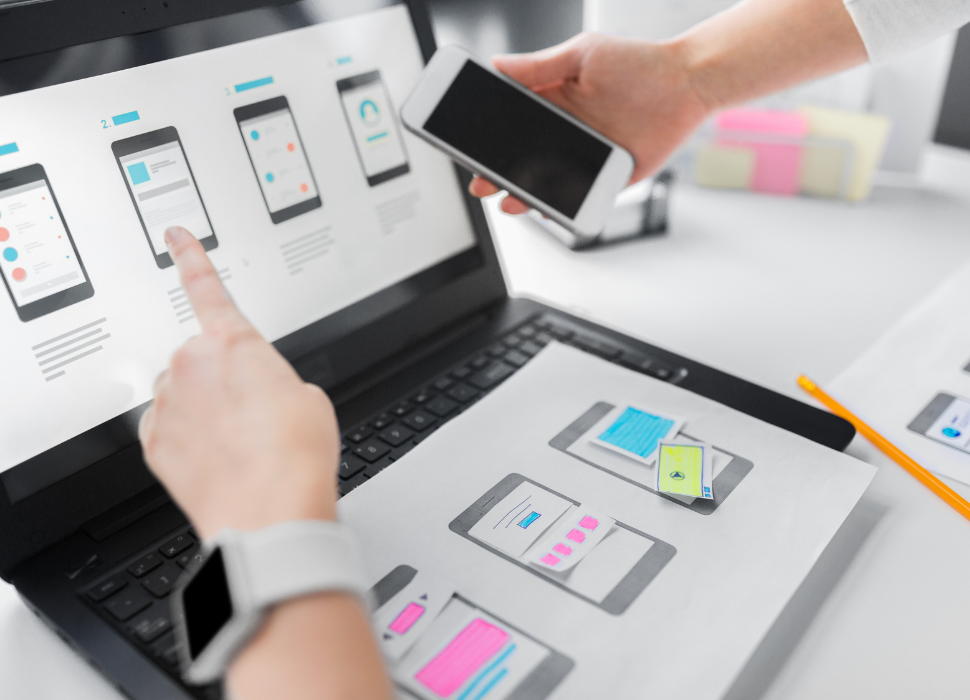 Guide To Website Design/ people working on a website navagation | Navazon Digital