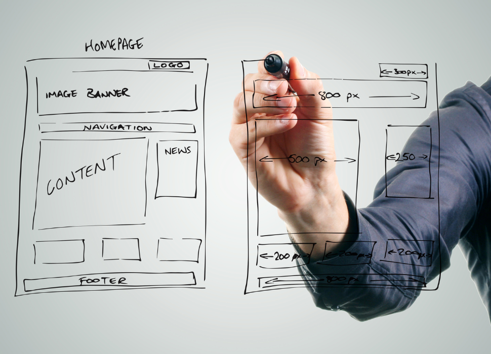 guide to website design / person drawing a site map for a website | Navazon Digital