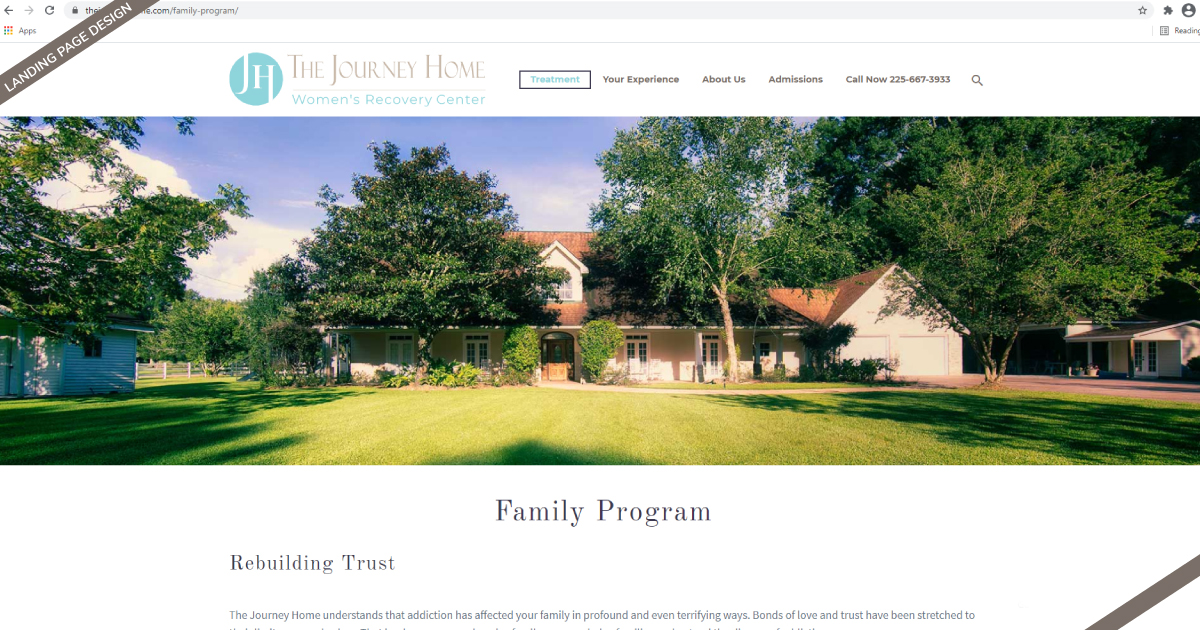 Portfolio-The-Journey-Home-Landing-Page | Navazon Digital
