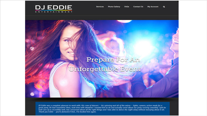 Navazon Digital | eCommerce Portfolio Client Case Study DJ Eddie Entertainment