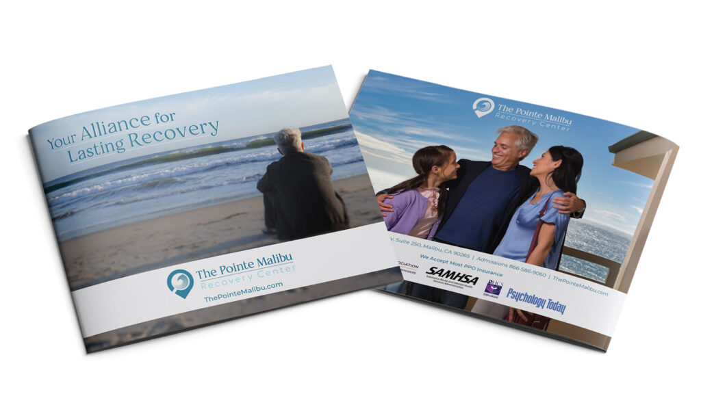 Brochure Design Luxury Rehab Center | The Pointe Malibu