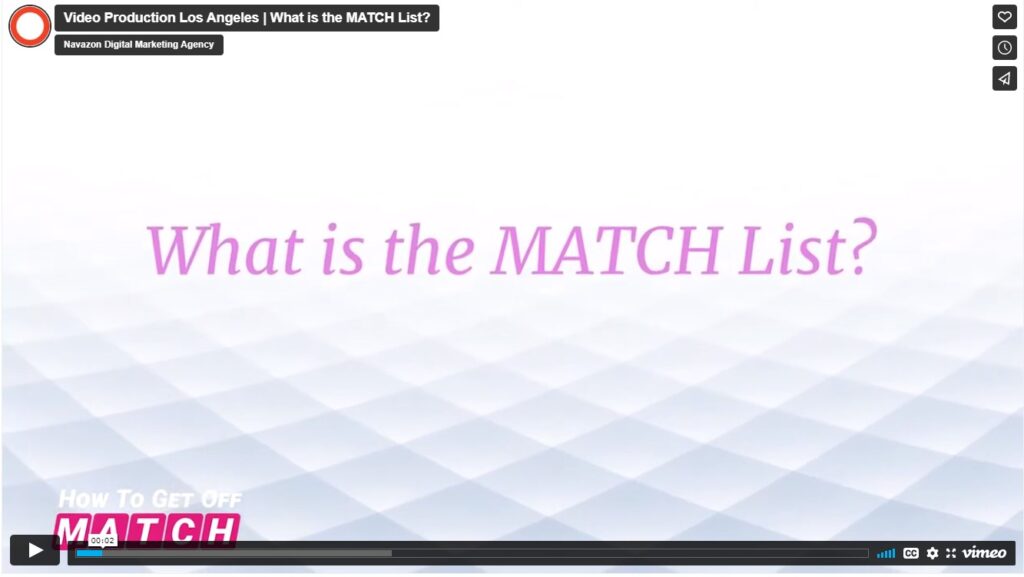 Video Production Los Angeles | What is the MATCH List?
