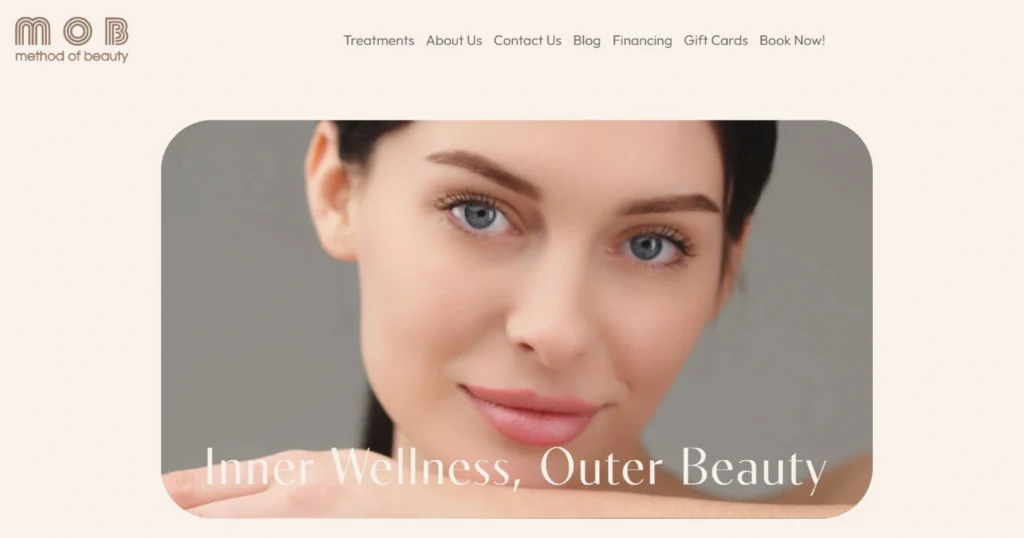 Method of Beauty Med Spa website design