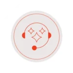 Red headset icon with microphone inside a circular badge, representing customer support.