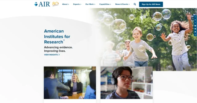 American Institute of Research Webpage | Navazon Digital